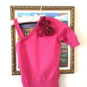 ArdenB one shoulder pink top